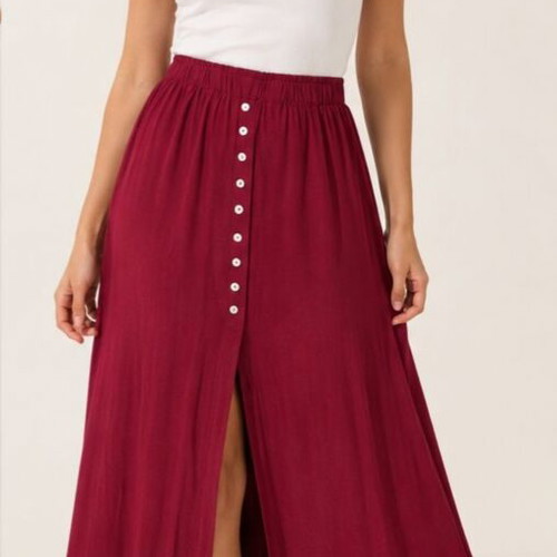 Attrattivo skirt like new with high slit, red and pink, size M