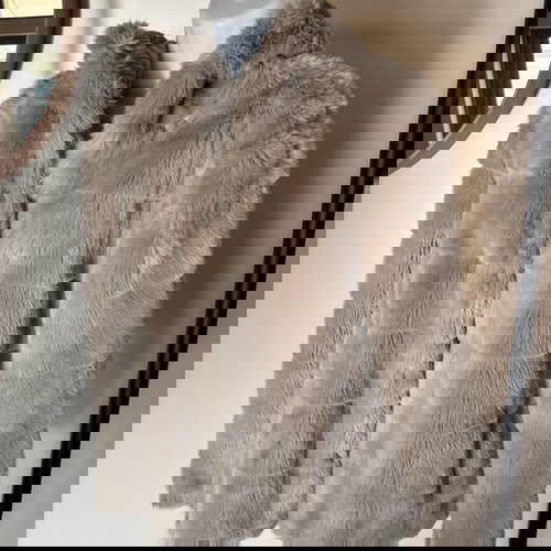 Κοντό παλτό από συνθετική γούνα BSB No 40 σαν καινούργιο, μπεζ