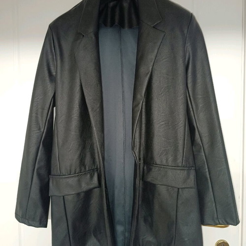 Vegan leather jacket oversized like new