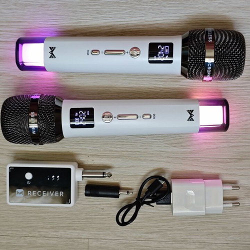 Wireless RGB Microphone Set 2 New, 40h Battery, 60m Range
