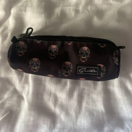 Sentio pencil case with skeletons like new, black