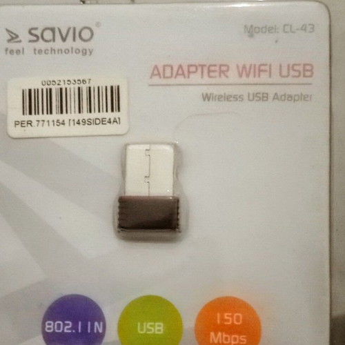 Savio CL-43 WiFi USB adapter new