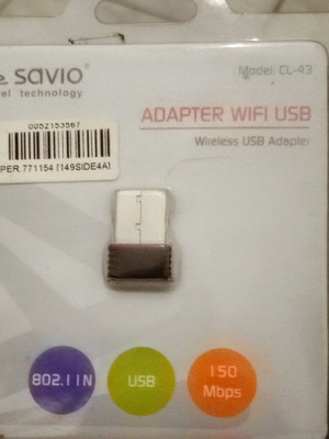 Savio CL-43 WiFi USB adapter new