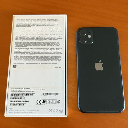 iPhone 11 black 64GB used with box and charger