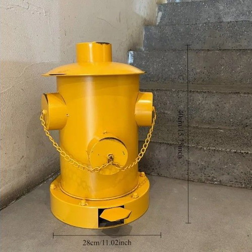 Fire hydrant yellow bin 40x28cm new