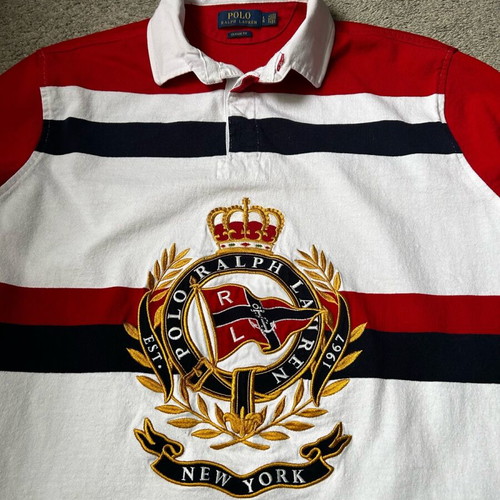 Polo Ralph Lauren rugby white and red, like new, size L