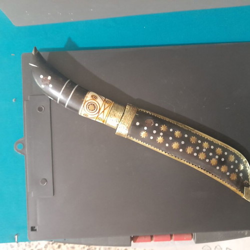 Decorative handmade knife with horn like new