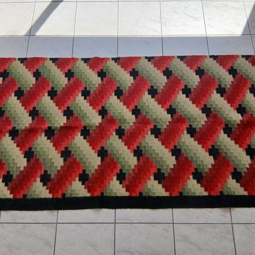 Set of 2 handmade Greek wool kilims like new