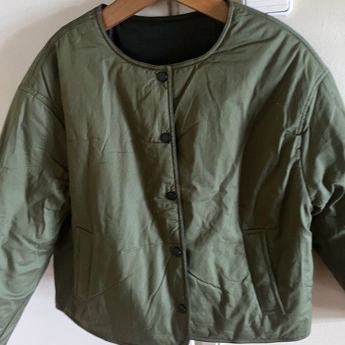 H&M reversible bomber jacket XXL, black and dark green