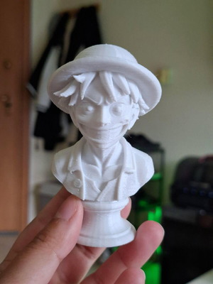 Luffy 3D Printed Figure like new, biodegradable PLA