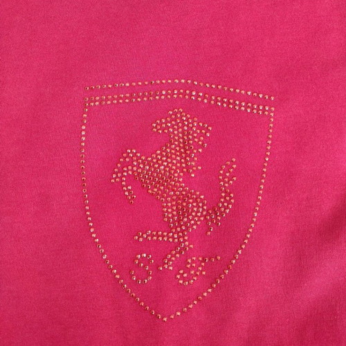 Puma Ferrari women's t-shirt used with crystals and round neckline