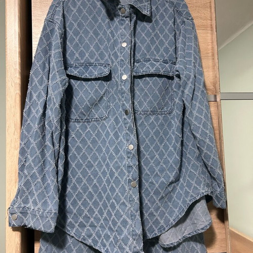 Denim set like new, shirt with pants blue