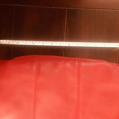 Red polyurethane crossbody bag used Divarese
