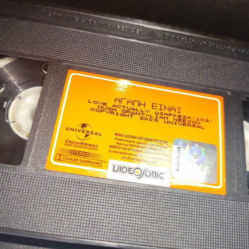 Love Actually VHS videotape