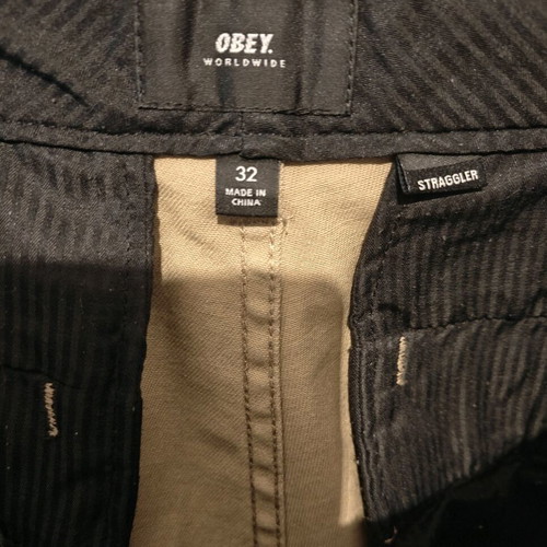 Obey Men's Houndstooth Pants Size 32 Used, Beige