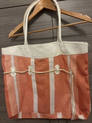 Beach bag used, shoulder type, orange