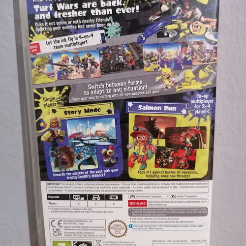 Splatoon 3 Nintendo Switch game cover used, no game or case