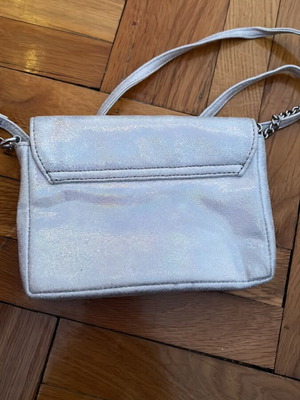 Silver crossbody bag like new, disco style for night out