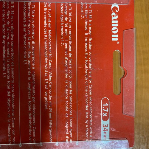 Canon teleconverter TL-34 1.7x34mm new
