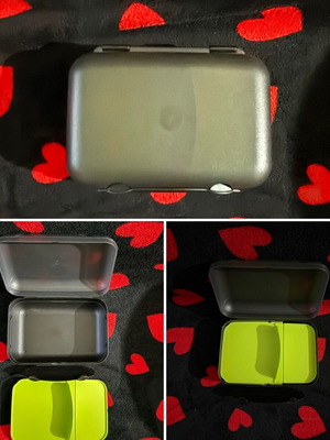Tupperware black food container with removable dividers new