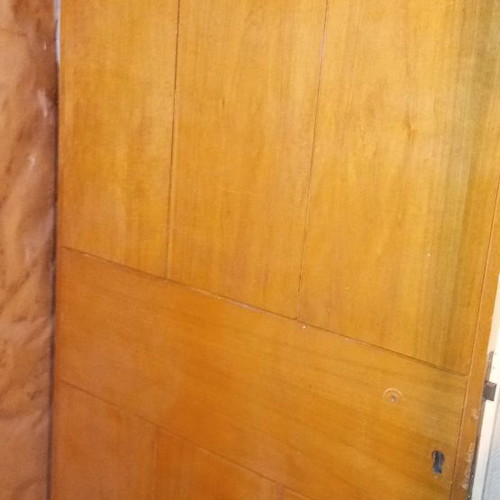 Wooden exterior door used, solid style, dimensions 2.07 x 94