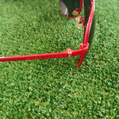 Marc Jacobs sunglasses, red frame, black lenses, UV protection