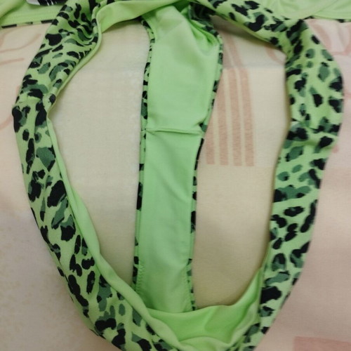 Twiin bikini set like new, green with leopard print, size M