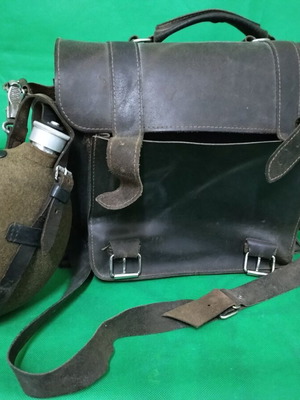 Leather shoulder bag used, brown, 100% leather