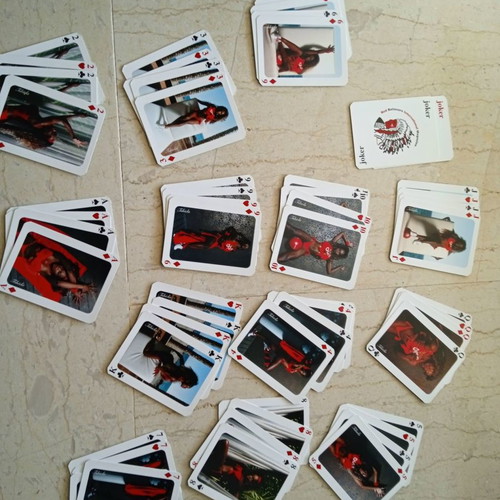 Olympiakos collectible playing cards used, set of 2 with case
