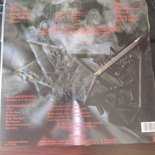 Running Wild Branded and Exiled LP first press 1985 like new, metal