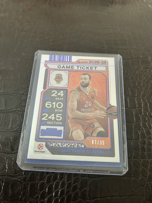 2025-26 Panini Contenders EuroLeague κάρτα Matthew Costello καινούργιο