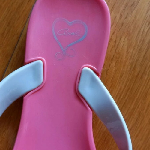 Axel flip-flops like new, size 36-37, coral with double bow
