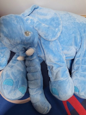 Blue plush elephant used
