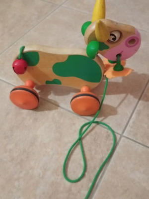 Djeco wooden toy like new with sound bell