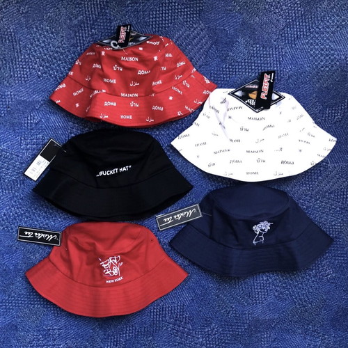 Mister Tee Bucket Hat new, one size, white and red