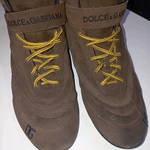 Dolce & Gabbana Men's Ankle Boots Size 45 Brown Suede Like New