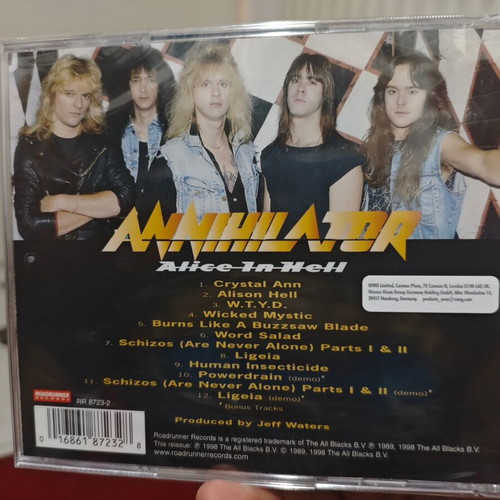 Annihilator Alice In Hell CD remastered sealed with bonus tracks