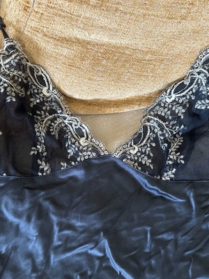 Σετ μεταξωτό babydoll Elle MacPherson Intimates καινούργιο μπλε ασημί