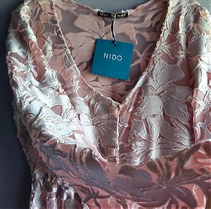 Nidodileda ροζ δαντελωτό κιμονο φορεμα καινούριο με ταμπελακι