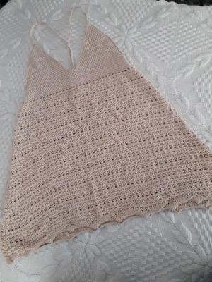 Knit dress box now new, beige, heavy knit, versatile top
