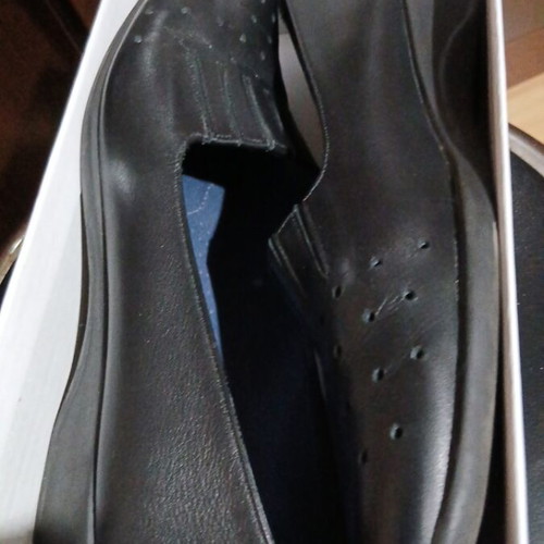 AERO Shoes women's leather anatomical slip-on shoes size 39, black