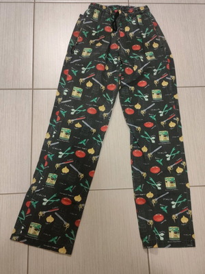 Chef pants used with cooking designs size small black