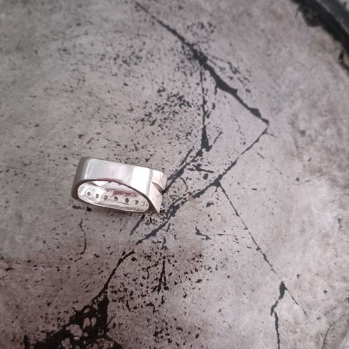 Silver ring 925 with zircon new, size 51-52
