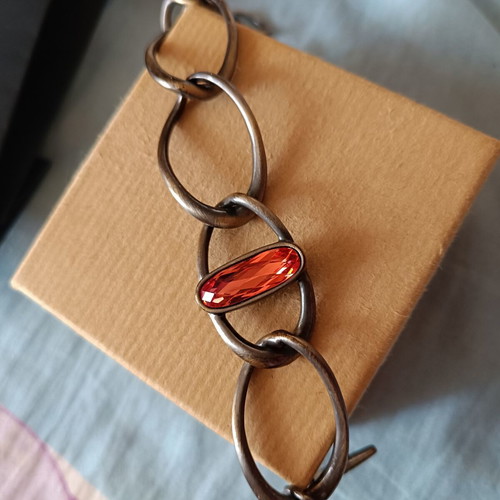 Dyrberg/Kern bracelet vintage used, orange and silver