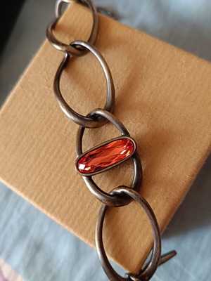 Dyrberg/Kern bracelet vintage used, orange and silver