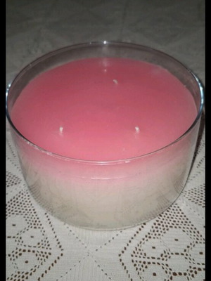 Large candle 1.5 kg in glass bowl handmade