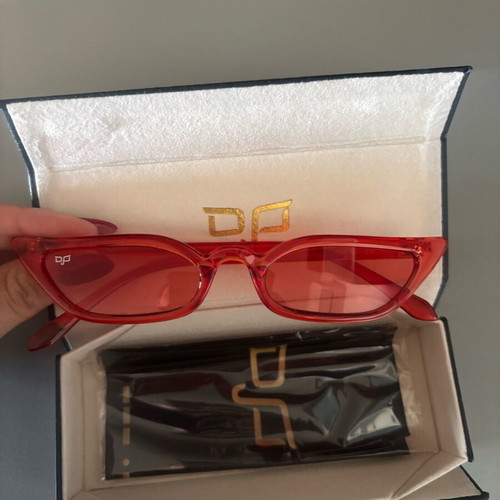 OJO sunglasses new, red with case and cleaning cloth