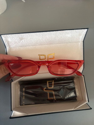 OJO sunglasses new, red with case and cleaning cloth