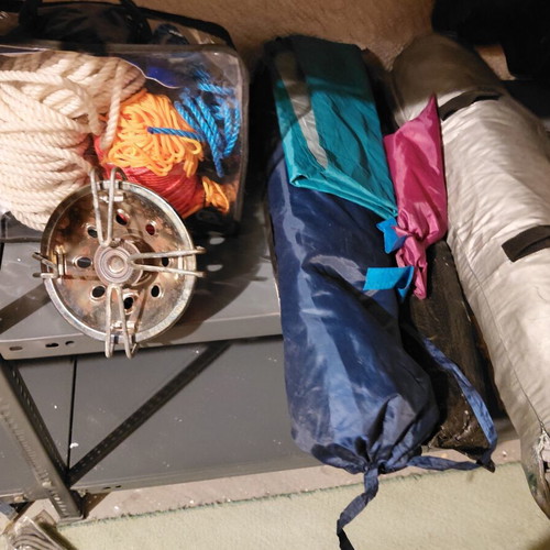 Camping equipment like new, tent for 2 people with accessories