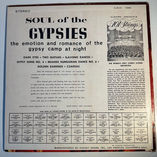 101 Strings Soul Of The Gypsies vinyl like new, folk